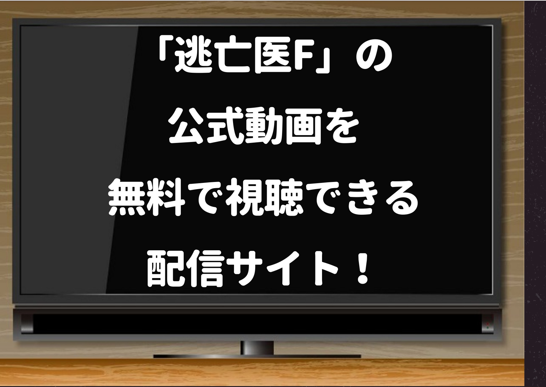 逃亡医F,ドラマ,amazonプライム,Netflix,見逃し,gyao,tver,動画,再放送,無料,配信,1話,最終回